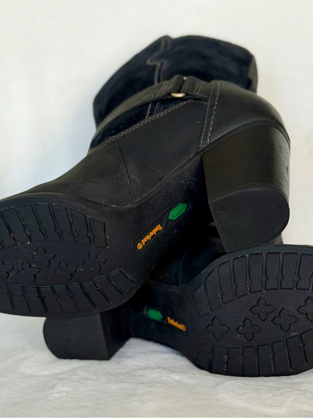 Timberland Earthkeepers Rudston Waterproof Leather Suede Boots Black EUC SZ 7 - Picture 8 of 11